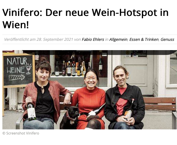 Gastro News Wien: Vinifero Weinbar
